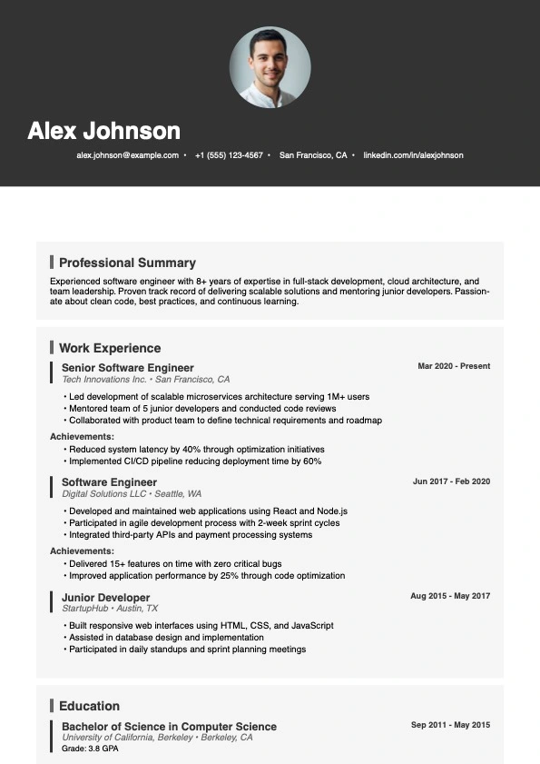 Free Creative Resume Template - Colorful and unique layout - ATS-friendly professional resume design for job applications