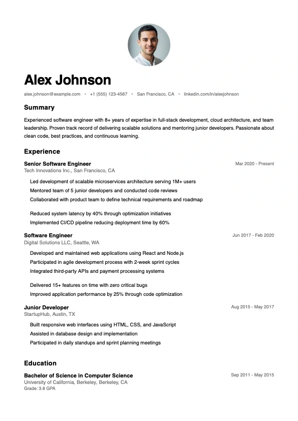 Free Minimalist Resume Template - Ultra-clean design with generous whitespace - ATS-friendly professional resume design for job applications